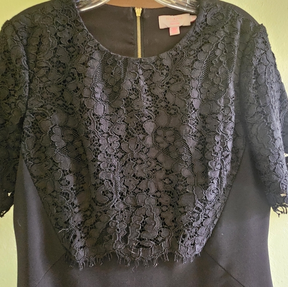Black Ted Baker Sew in Love dress w. Lace esque design. Never worn size 2 /US 6 - Picture 5 of 5